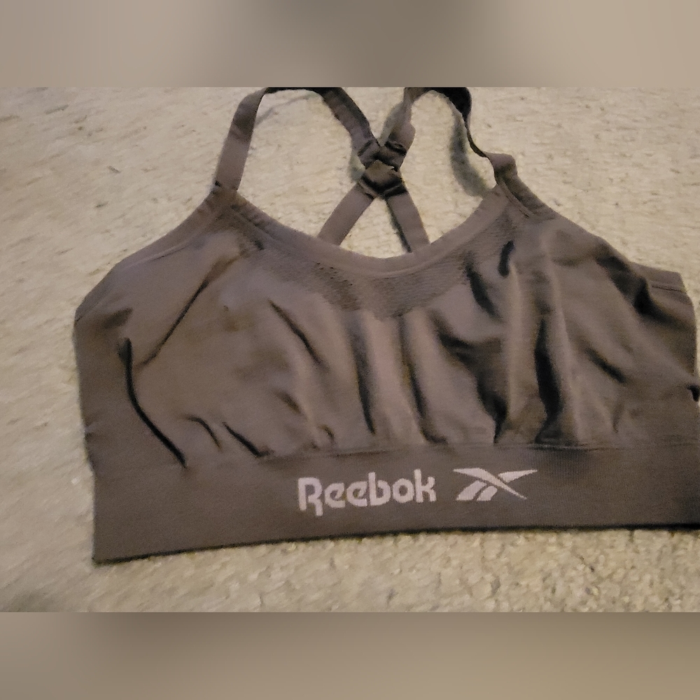 NWOT Reebok Women's Gray Sports Bra, XL, Nylon/Spandex
